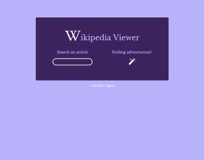 Screenshot of wikipedia viewer page